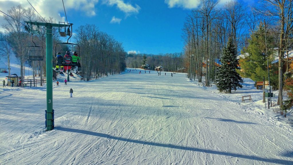 Skiers on the Boyneland Lift at Boyne Mountain in Northern Michigan. (Photo: iStock - Luke Wendling)